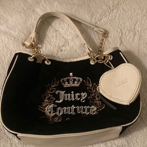Juicy Couture Black and White Shoulder Bag